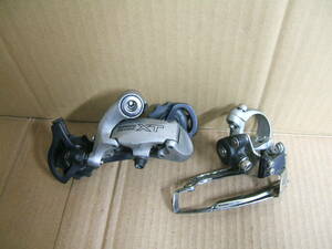 中古 前+リアディレイラー SHIMANO DEORE XT FD-RD-M750 　085