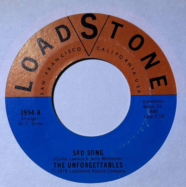 The Unforgettables 「Sad Song / Too Much Trouble」 funk45 soul45 deep funk 7インチ