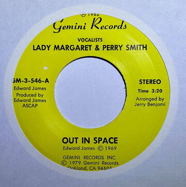 Lady Margaret & Perry Smith 「Out In Space / Tripping With You」 soul45 modern soul 7インチ