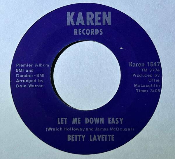 Betty Lavette 「Let Me Down Easy / Ticket To The Moon」 funk45 soul45 deep funk 7インチ