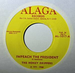 The Honey Drippers [Impeach The President / Roy C's Theme] funk45 soul45 deep funk 7 -inch 