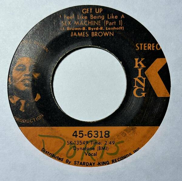 James Brown 「Get Up I Feel Like Being Like A Sex Machine(Part 1) / (Part 2)」 funk45 soul45 deep funk 7インチ