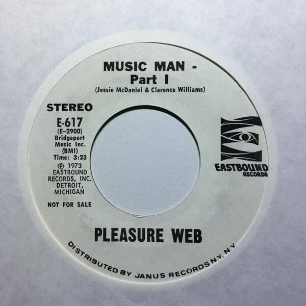 Pleasure Web 「Music Man (Part I) / Music Man (Part II)」 funk45 soul45 deep funk 7インチ