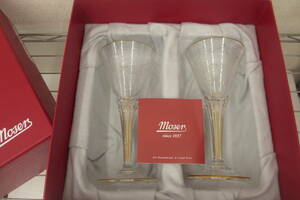 Moser/モーゼル/ペア グラス クリスタルグラス クリスタルガラス/未使用品/高さ 約16cm 口径：約7.5cm/ワイングラス ガラス食器