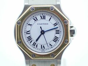 Cartier カルティエ 腕時計 サントス オクタゴン 自動巻き レディース ローマン 白文字盤 稼働品 ファッション小物 ブランド時計
