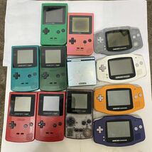 ゲームボーイアドバンス まとめ　12台　GAMEBOY ジャンクSP ゲームボーイカラー ゲームボーイポケット ADVANCE ニンテンドー GBA 任天堂 _画像1