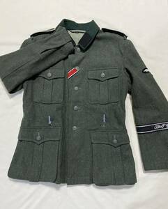 WW2 ドイツ軍 M36野戦服 レプリカ 表記サイズS 日本サイズのSぐらい 軍服 親衛隊 陸軍 ジャケット ベルトフック、サスペンダーは無しです