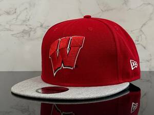 【未使用品】19B★NEW ERA 9FIFTY×NCAA ウィスコンシン バジャーズ Wisconsin Badgers U.Sカレッジ コラボキャップ 帽子CAP《FREEサイズ》