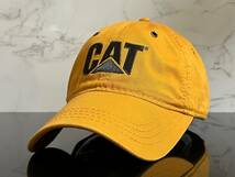 【未使用品】37E クール★Caterpillar CAT キャタピラー キャップ 帽子 CAP クールなCATカラーのイエローコットン素材♪《FREEサイズ》_画像1