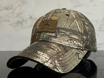 【未使用品】45A クール★JOHN DEERE ジョン・ディア キャップ 帽子 CAP クールなREALTREE製ウット系迷彩柄にレザーパッチ《FREEサイズ》_画像2