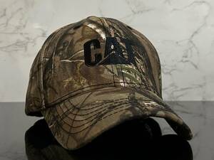 【未使用品】45D★Caterpillar CAT キャタピラー キャップ 帽子 CAP REALTREE製ウット系迷彩柄にブラックロゴ！《大きめのFREEサイズ》