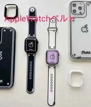 アップルウォッチ ベルト apple watch バンドaw05 白 黒 シリコン 腕時計 スマートウォッチ