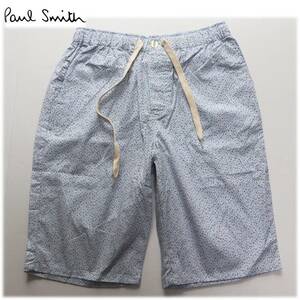 《Paul Smith ポールスミス》新品 カラフルドット柄 ハーフパンツ ショートパンツ ウエストゴム 青 L(W84~94) A6919