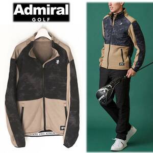 《Admiral Golf アドミラル ゴルフ》新品 定価33,000円 秋冬 ゴルフウェア 異素材切替 ストレッチ 中綿ジャケット ブルゾン L A9012