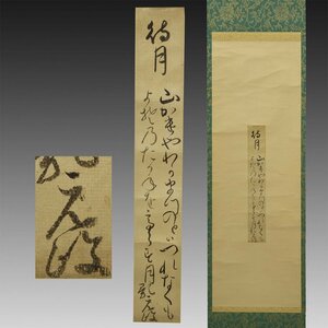 【真作】喜聞◆『元政上人(深草元政) 待月和歌短冊』1幅 古筆古文書 古書 能書家 日蓮宗の僧 瑞光寺 日政 茶道 加納鉄哉旧蔵 京都 江戸前期