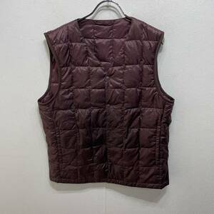 UNIQLO/ユニクロ　ウルトラライトダウン　ベスト　ボタン　メンズL　　防寒　軽量　ダウン　ジャケット　中わた　フェザ　K3089