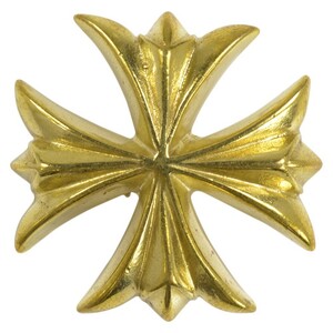 コンチョ クロス 真鍮 28mm 十字架 黄銅 ハンドメイド 長財布 ロングウォレット 革製品 レザークラフト 材料 資材