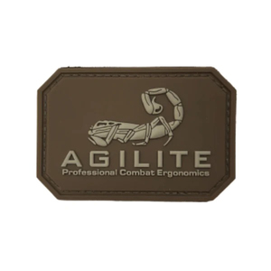 AGILITE ワッペン AGILITE LOGO PATCHES ラバー製 メーカーロゴ [ コヨーテタン ] アジライト