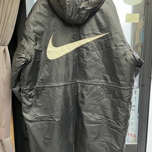 NIKE ナイキ ベンチコート ビッグスウッシュ 黒 L