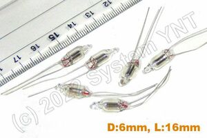 【修理・部品】D:6, L:16mmのネオンランプ + 抵抗 ６個