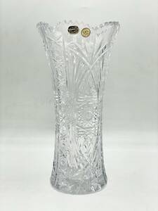 BOHEMIA 花瓶 フラワーベース クリスタルガラス 硝子 ボヘミア 花器 花入 置物 西洋美術 インテリア オブジェ