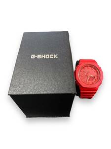 未使用 Gショック 5611 GA-2100 　CASIO G-SHOCK カシオ 腕時計可動品 箱・取扱説明書付き　 赤 RED ユニセックス 　保管品