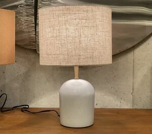 Table lamp marble×beige shede 024(検,ミッドセンチュリー,イームズ,ビンテージ,50's,60's,北欧,ウッドランプ,ACME,ファブリックシェード