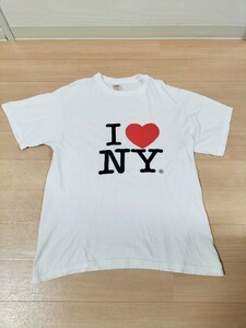 I LOVE NY　半袖　Tシャツ　アイ　ラブ　ニューヨーク　FRUIT OF THE LOOM HEAVY　綿100％　使用感あり