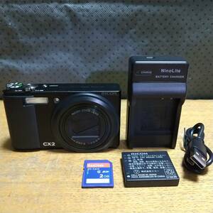 【美品】★RICOH リコー CX2 （ブラック）コンパクトデジタルカメラ ★完動品★