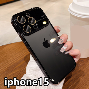 iphone15ケース カーバー TPU 可愛い　お洒落　 指紋防止 耐衝撃 ブラック1