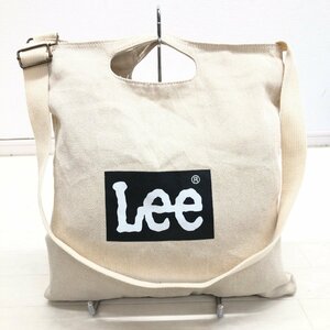 Lee リー 初公式MOOK本付録 ボックスロゴ 2Way ショルダーバッグ 生成り アイボリー トートバッグ 非売品 ノベルティ レディース