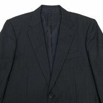 ●BURBERRY バーバリー シルク混 ストライプ スーツジャケット BB5(L相当) 濃紺系 ネイビー系 日本製 国内正規品 メンズ 紳士_画像4