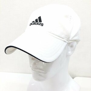 adidas アディダス ロゴワッペン ランニングキャップ OSFX（57～60cm) 白 ホワイト スナップバッグ 野球帽 帽子 国内正規品 メンズ 紳士