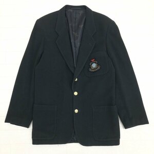 ●80～90's EMPORIO ARMANI エンポリオアルマーニ 金ボタン ブレザージャケット 46(JP:M相当) 深緑 古着 ヴィンテージ 日本製 国内正規品