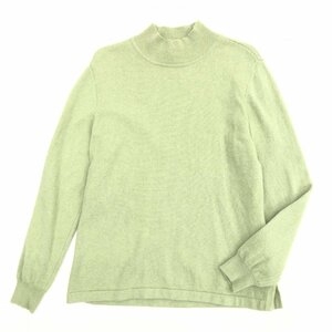 Cashmere by MITSUKOSHI 三越《繊維の宝石》上質 カシミヤ100% ハイネック ニット セーター M-L ピスタチオグリーン 長袖 女性用 カシミア