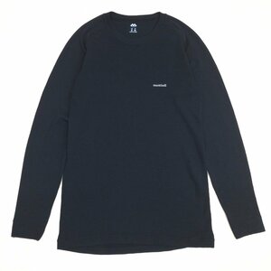 mont-bell モンベル #1107451 ジオライン M.W. Tシャツ M 黒 ブラック 長袖 ロンT アウトドア 登山 トレッキング 国内正規品 メンズ 紳士