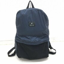 ●snow peak スノーピーク UG-622 ポケッタブル デイパック 23L 紺 ネイビー リュック バックパック アウトドア キャンプ 持ち運び◎ 紳士_画像1