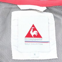 le coq sportif GOLF ルコックゴルフ ロゴ刺繍 2way ウインドブレーカー ゴルフジャケット M 白 ホワイト ジャージ 長袖 半袖 レディース_画像5