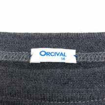 ●ORCIVAL オーシバル ウール100% ボーダー ニット ワンピース 14(M相当) 長袖 セーター チュニック 女性用 オーチバル_画像3