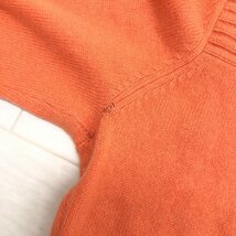 TRANS WORK トランスワーク《繊維の宝石》上質 カシミヤ100% ニット セーター 42(XL) オレンジ 長袖 LL 2L ゆったり 大きい カシミア_画像7