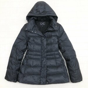 ◆美品 COUP DE CHANCE クードシャンス 2Way ダウンコート 38(M) 黒 ブラック ダウンジャケット 国内正規品 レディース 女性用 婦人