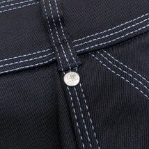 美品 Courrges クレージュ ストレッチ フレアスカート 36(S) w62 濃紺 ネイビー 日本製 ミディ丈 国内正規品 レディース 女性用_画像5