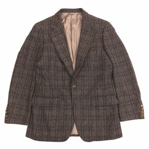 ●80's Aquascutum Club92 アクアスキュータム ツイードジャケット 94A6(L相当) ブラウン テーラードジャケット 日本製 古着 ヴィンテージ