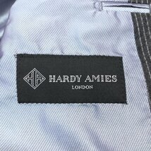 ●伊カノニコ社製生地 HARDY AMIES ハーディエイミス 3B スーツジャケット AB6(L相当) チャコールグレー 国内正規品 メンズ 紳士_画像3