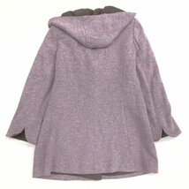 ●美品 noa-ge ノアジェ アンゴラ混 ニット フーデットコート M 紫系 パープル系 ニットジャケット 一宮繊維 国内正規品 レディース 女性用_画像2