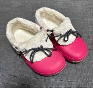  Crocs очень популярный blitzen с откидным верхом Kids боа сандалии короткие сапоги 2way21cm розовый 