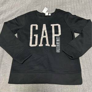 新品タグ付きGAP グリッターラメロゴ裏起毛トレーナー・スウェット160ブラック　ギャップ 