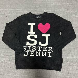 2回着用JENNIジェニィ　ロゴニット110ブラック　ニット セーター トップス ニットセーター 女の子　子供服　キッズ