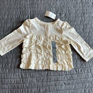  новый товар babyGAP оборка болеро кардиган верхняя одежда перо ткань обычная цена 3600 иен 70 блуза Kids девочка трикотажный джемпер с длинным рукавом 