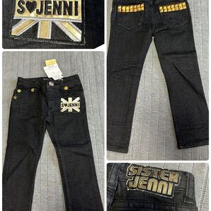 新品JENNI スタッズ付きユニオンジャックブデニムパンツ100男女5880円 チャビーギャング ヒスミニ ziddy ZARA デニムジーンズ